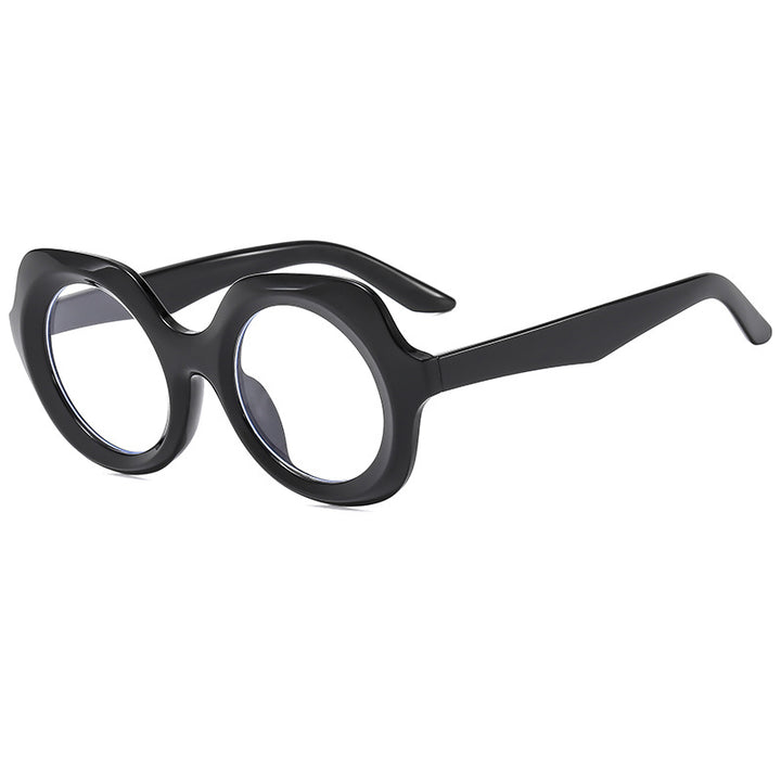 Dame oversized solbriller med stilige, buede rammer Luvikno