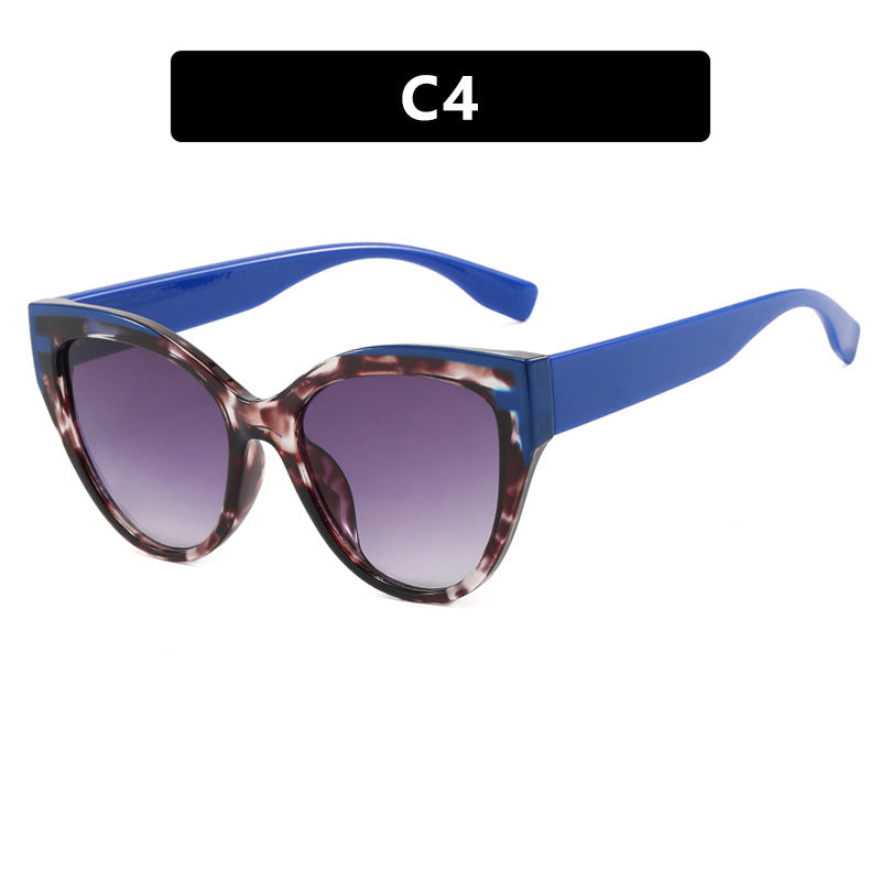 Dame Cat-Eye solbriller med ekstravagant ramme og UV-beskyttelse Luvikno
