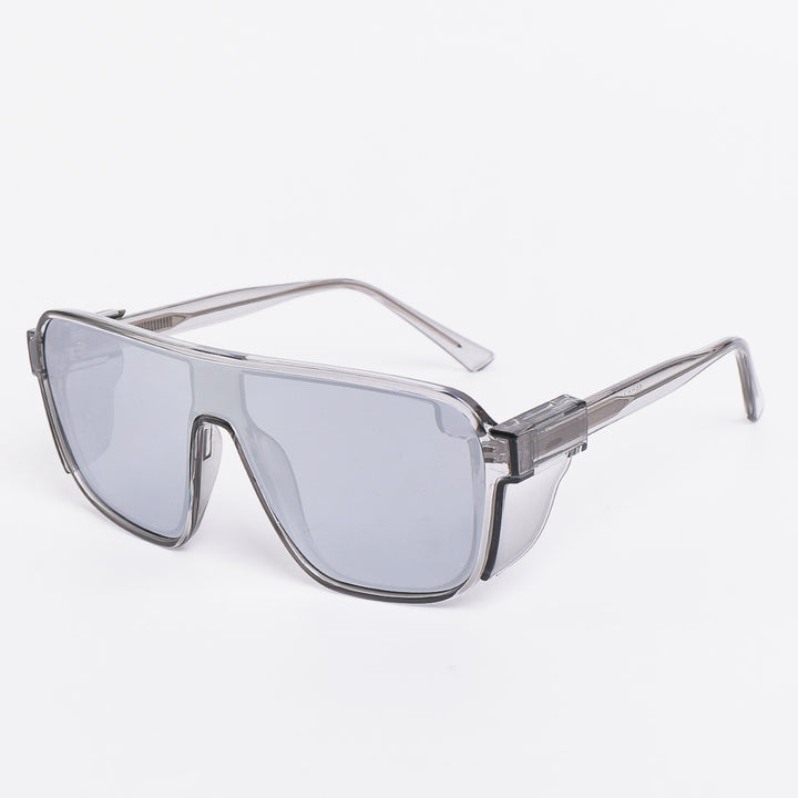Dame sporty solbriller i futuristisk design med fargede linser Luvikno