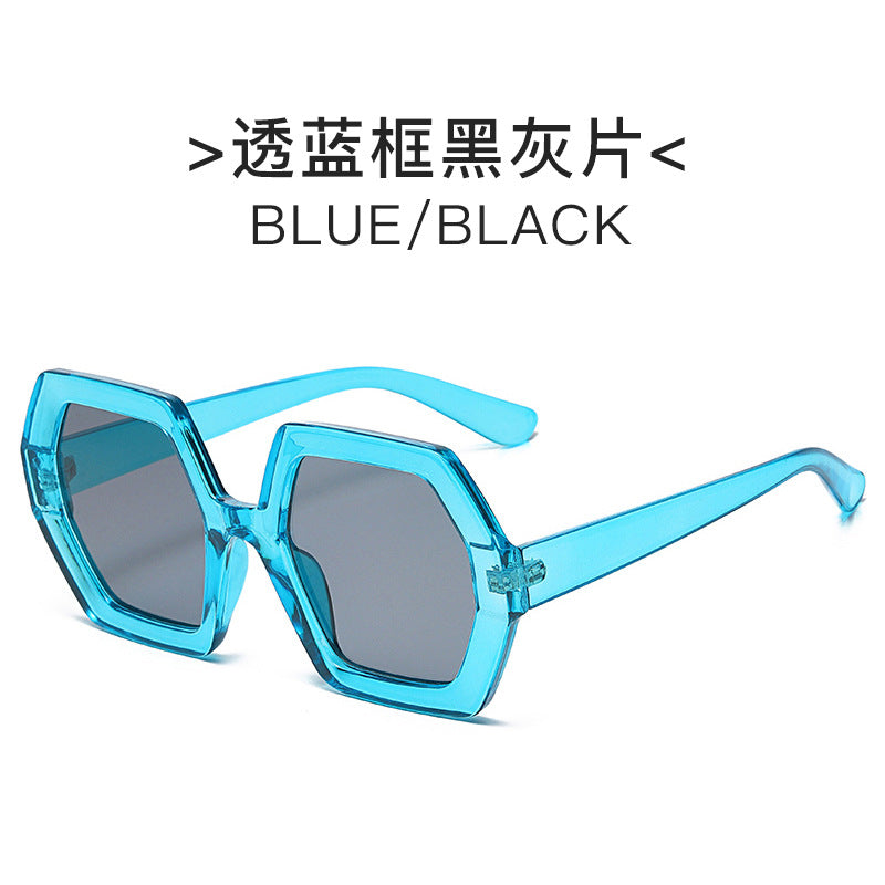 Dame ekstravagante heksagonal solbrille Luvikno
