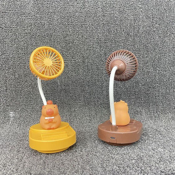 Unisex Bærbar Håndvifte i nostalgisk Kapybara-design Luvikno