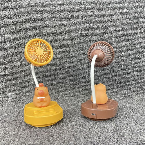 Unisex Bærbar Håndvifte i nostalgisk Kapybara-design Luvikno