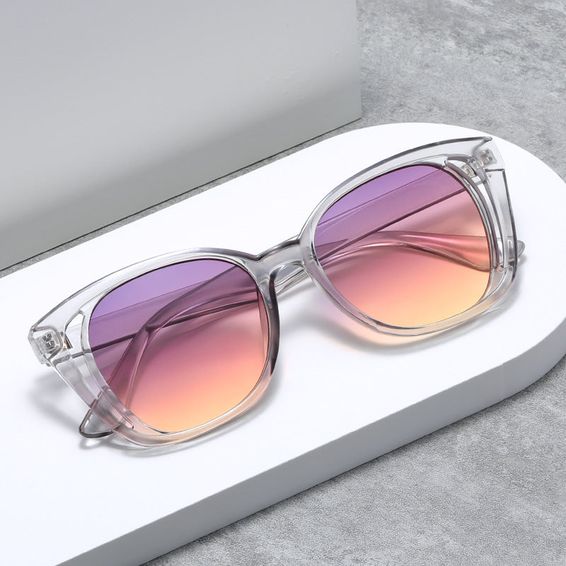 Dame stilige Cat-Eye solbriller med robust ramme Luvikno