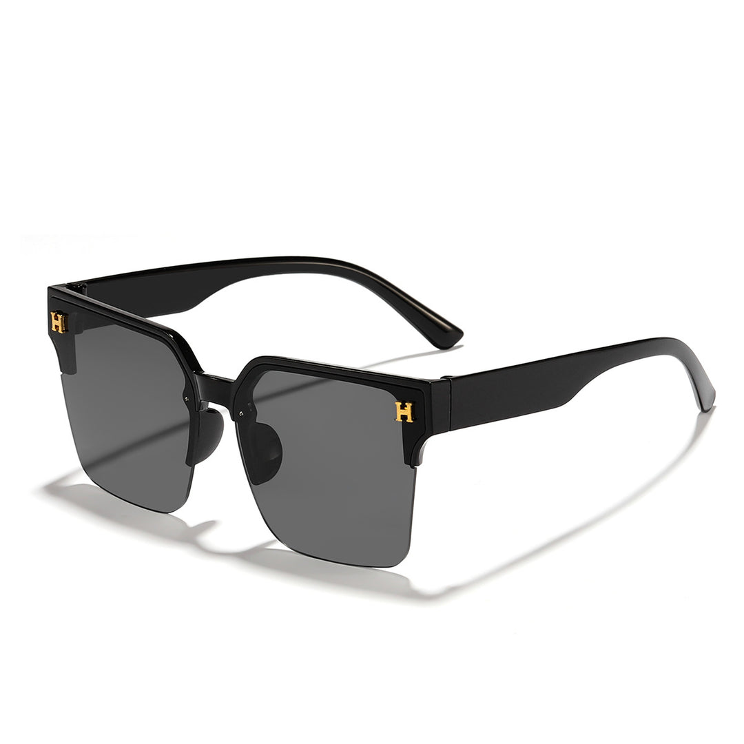 Dame moderne firkantet solbrille med transparent ramme Luvikno