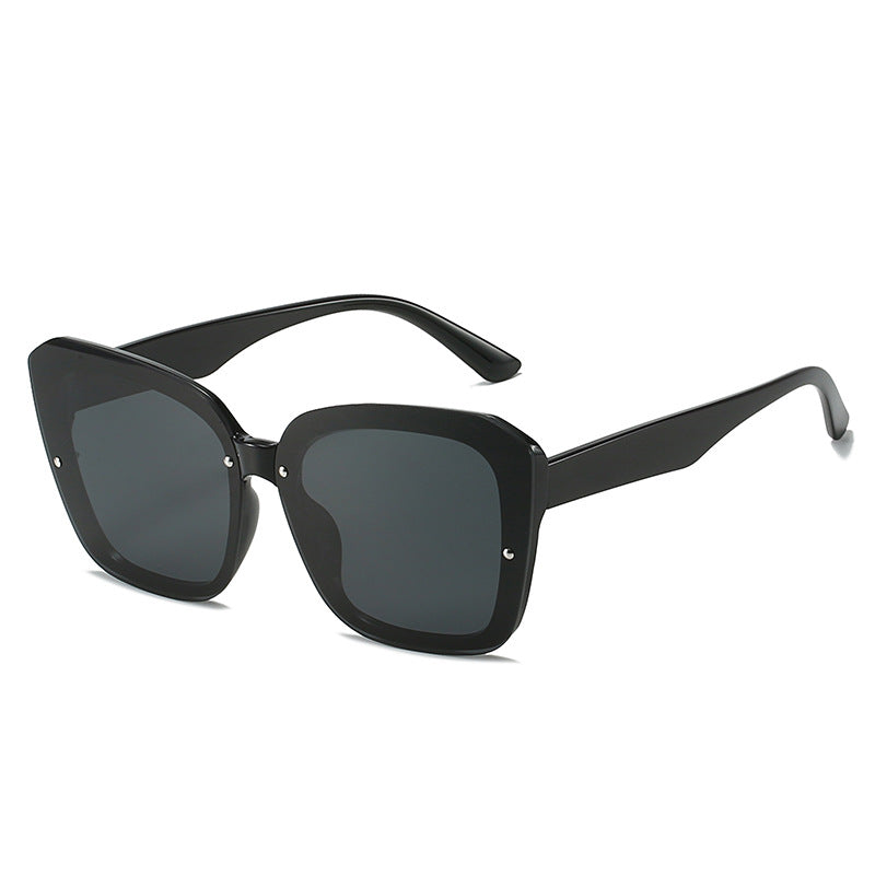 Damer oversized kvadratisk solbrille med sofistikert ramme Luvikno