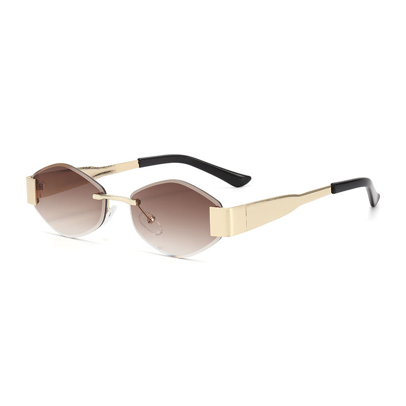Dame motemessig solbrille med elegant åttekantet ramme og UV-beskyttelse Luvikno