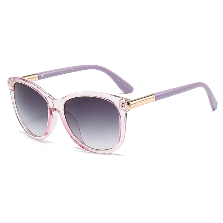 Dame Elegant Oversized Solbrille med stilfull ramme Luvikno