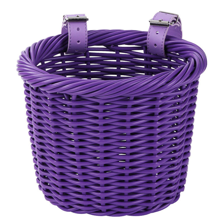 Unisex oppbevaringskurv med elegante lærhåndtak Luvikno