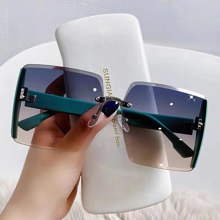 Dame oversized kvadratisk solbrille med uv-beskyttelse Luvikno