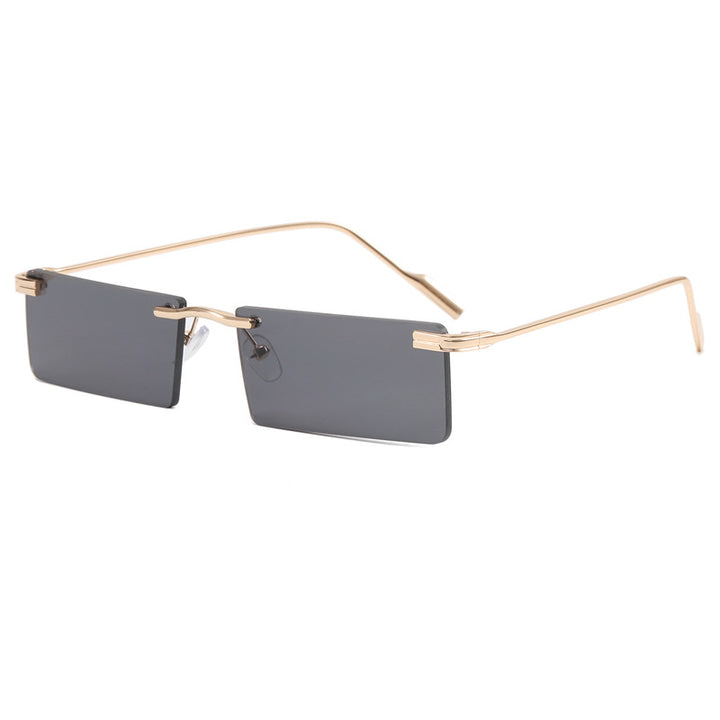 Damer Elegant Rektangulær Solbrille med Elegant Metallramme Luvikno