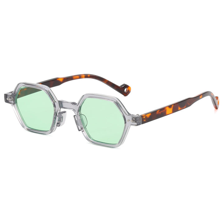 Damer Geometrisk Solbrille i moderne Hexagon-design Luvikno
