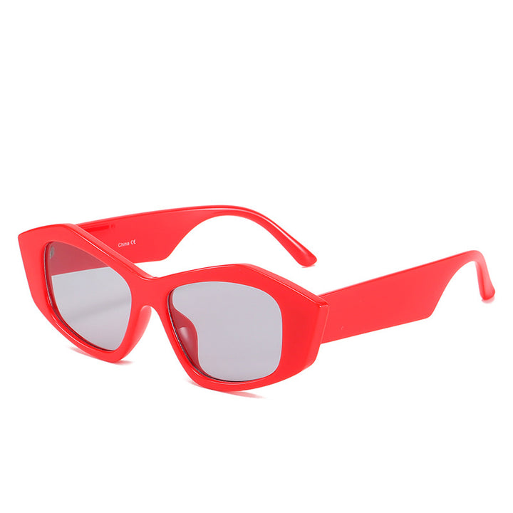 Dame geometrisk solbrille med unik, futuristisk design Luvikno