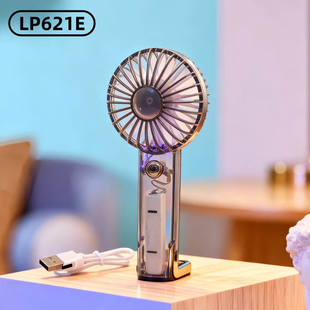 Dame Bærbar USB Håndvifte med ergonomisk grep Luvikno