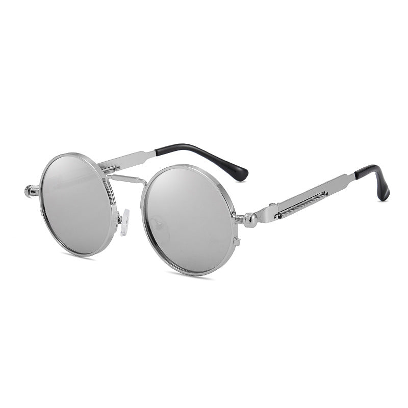 Dame elegant rund metallbrille Luvikno