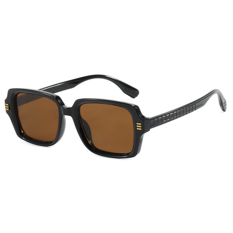 Dame trendy firkantet solbrille med strukturert ramme Luvikno