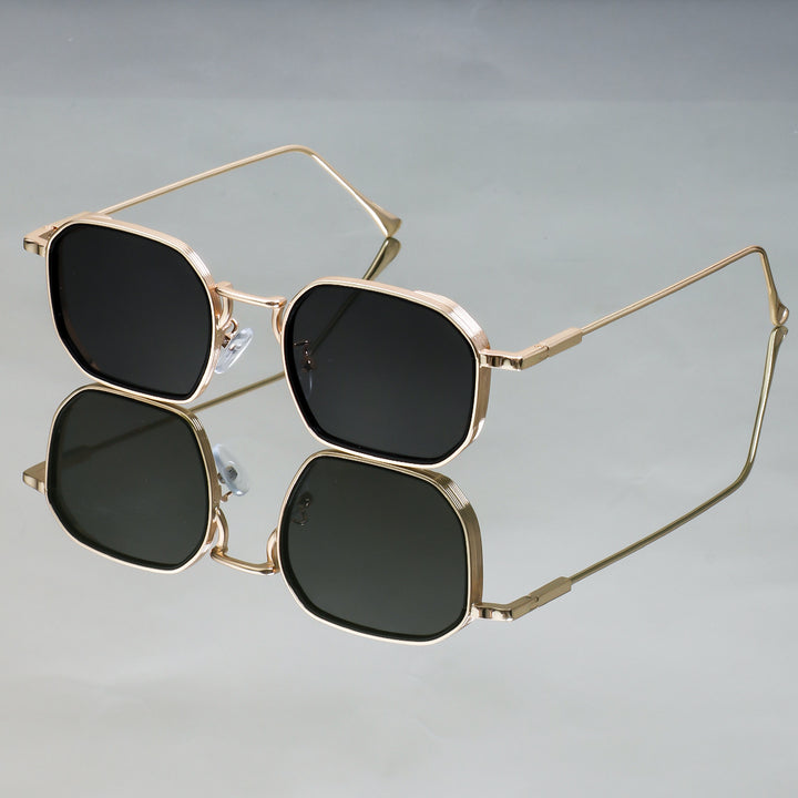 Dame moteriktig solbrille med stilfull, firkantet ramme og UV-beskyttelse Luvikno