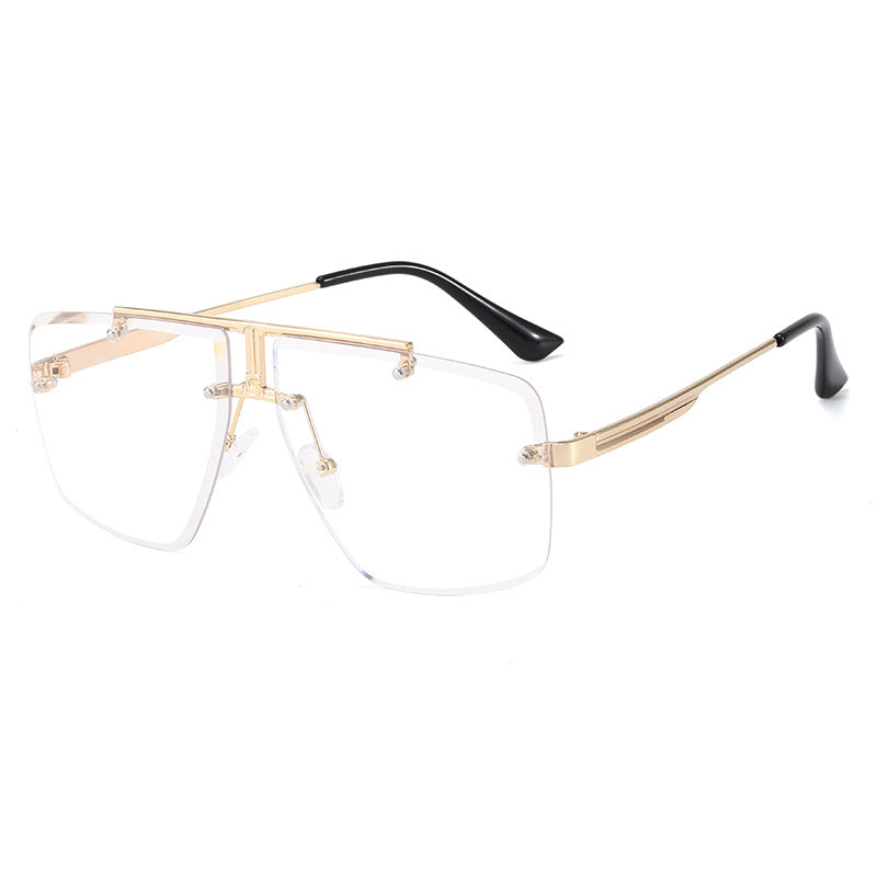 Dame moteriktig oversized solbrille Luvikno