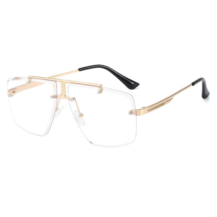 Dame moteriktig oversized solbrille Luvikno