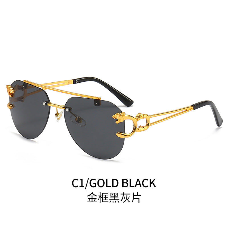 Dame Designer-solbrille med unikt dyreaksent Luvikno