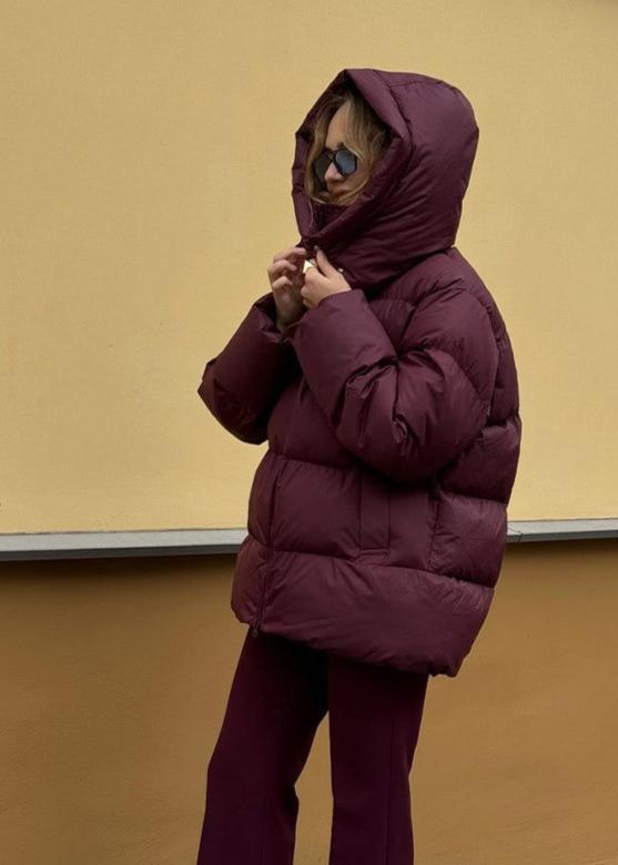 Luvik | Burgunderfarget Puffer-jakke - Luksus Vinter Komfort