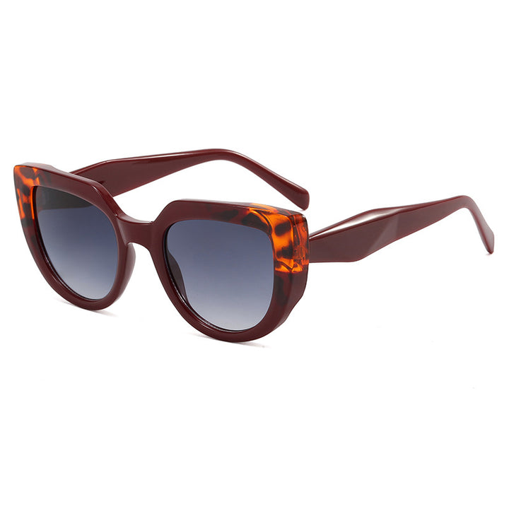 Dame moterik oversized solbriller med unikt design Luvikno