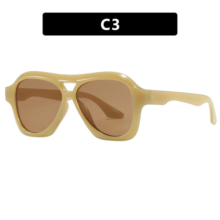 Dame moterik solbrille i innovativ design med bred ramme Luvikno