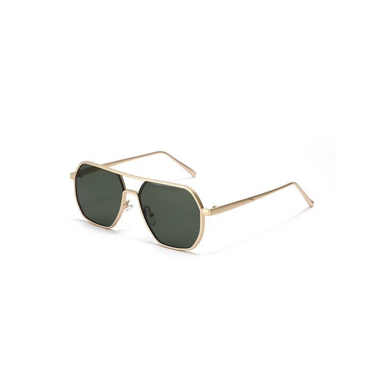 Dame moteriktig solbrille med elegant polygonal ramme Luvikno