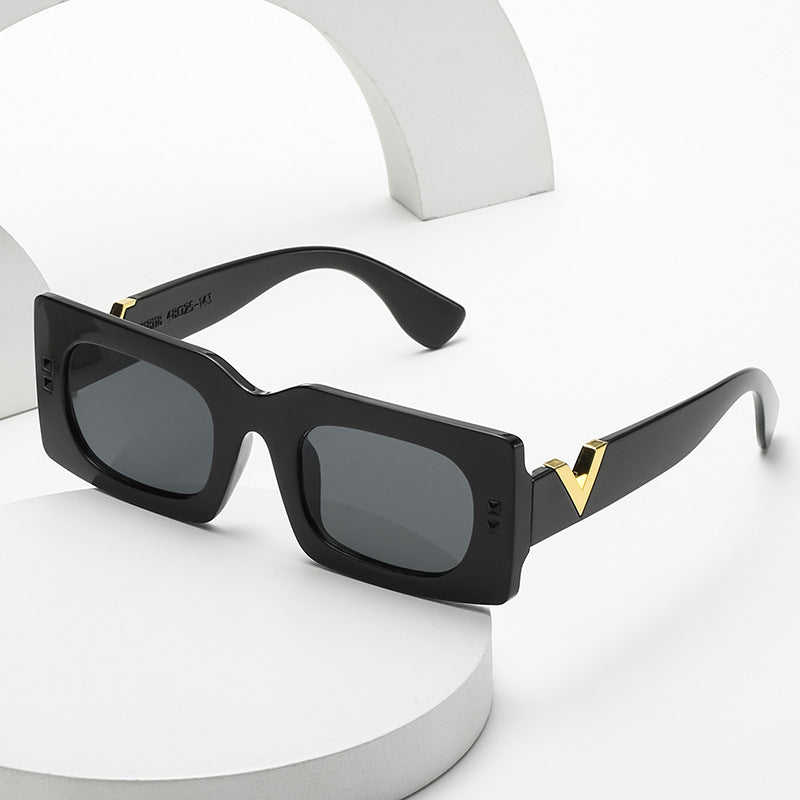 Dame oversized solbrille med dyremønster Luvikno