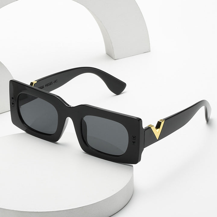 Dame oversized solbrille med dyremønster Luvikno