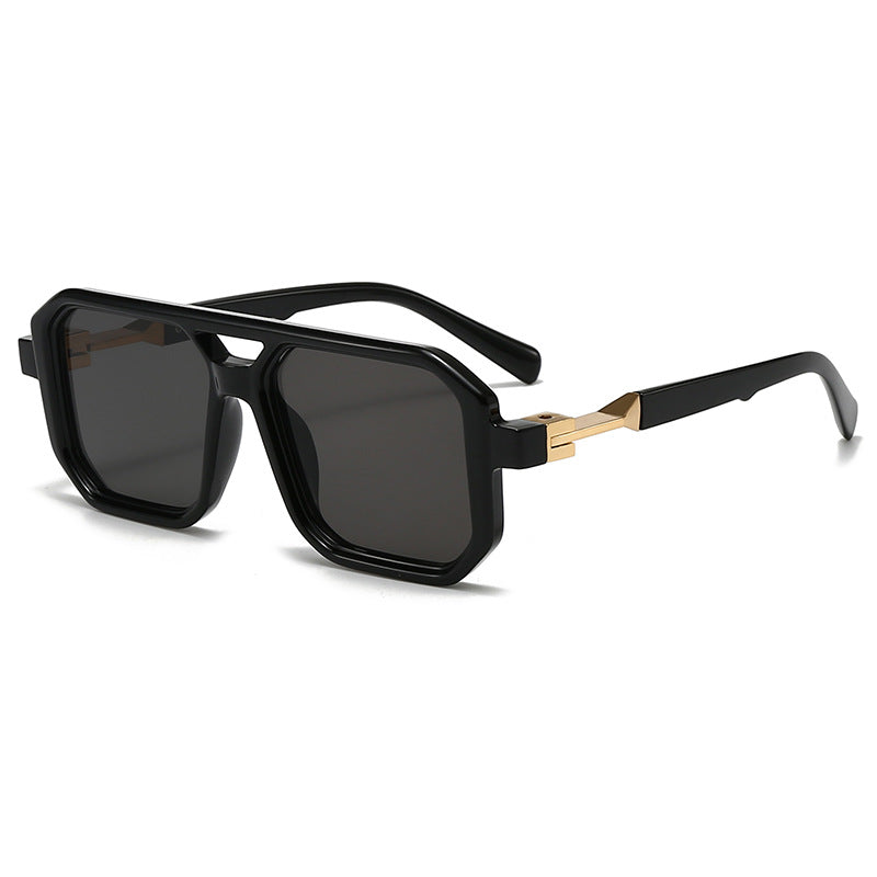 Dame stilige oversized solbriller med geometrisk ramme Luvikno