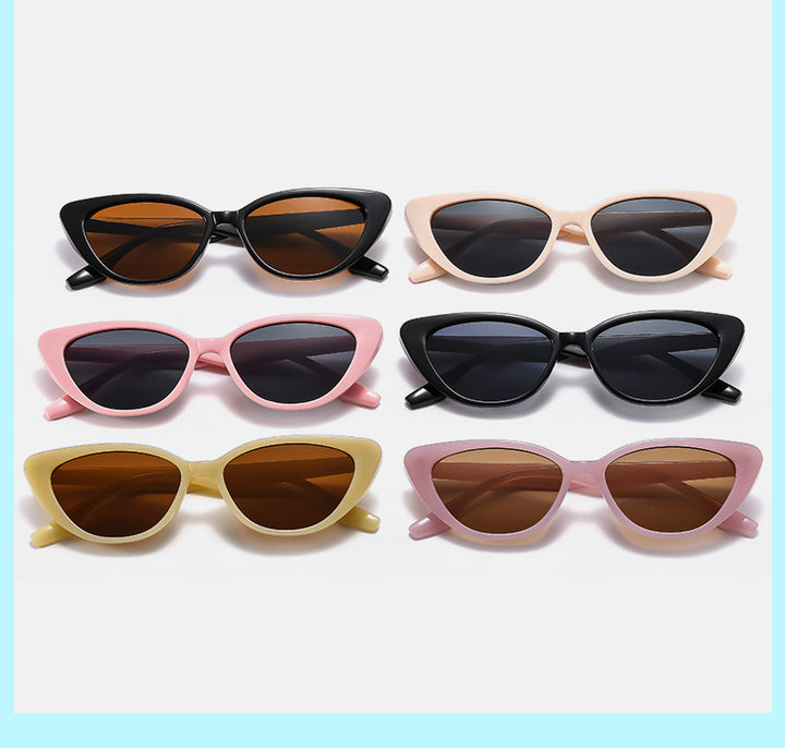 Dame futuristiske Cat-Eye solbriller med spesielle UV-beskyttelseslinser Luvikno