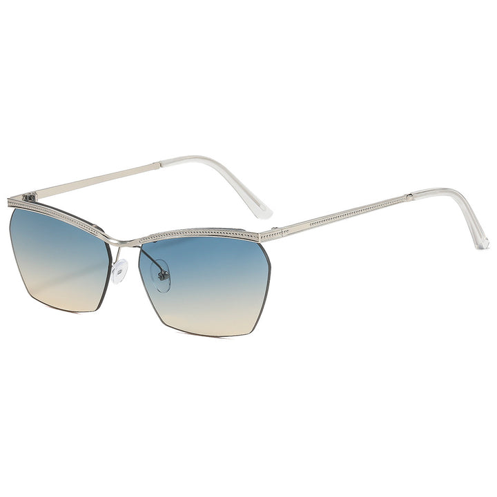 Dame moterik solbrille med filigran ramme og myk fargegradient Luvikno