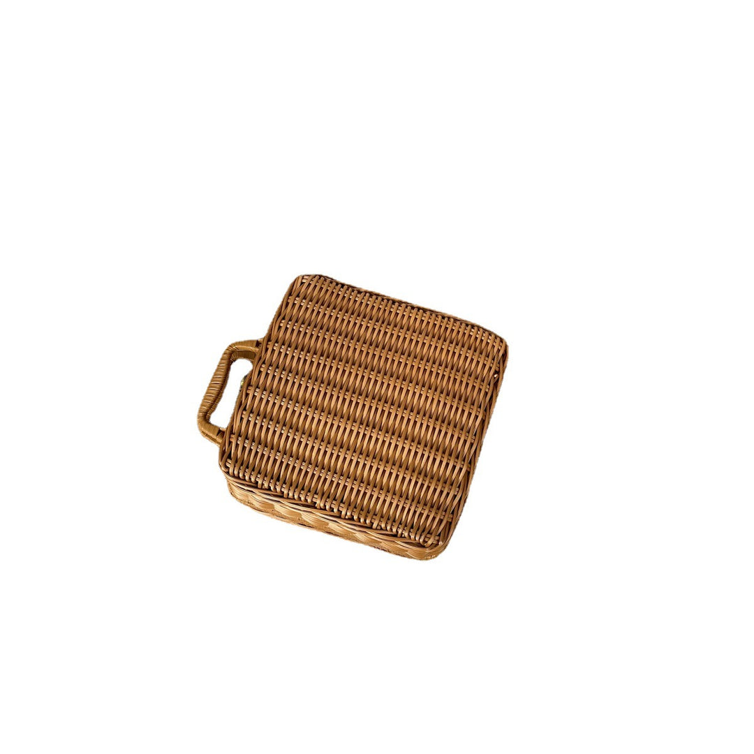 Dame stilige Rattan-Crossbody-veske Luvikno