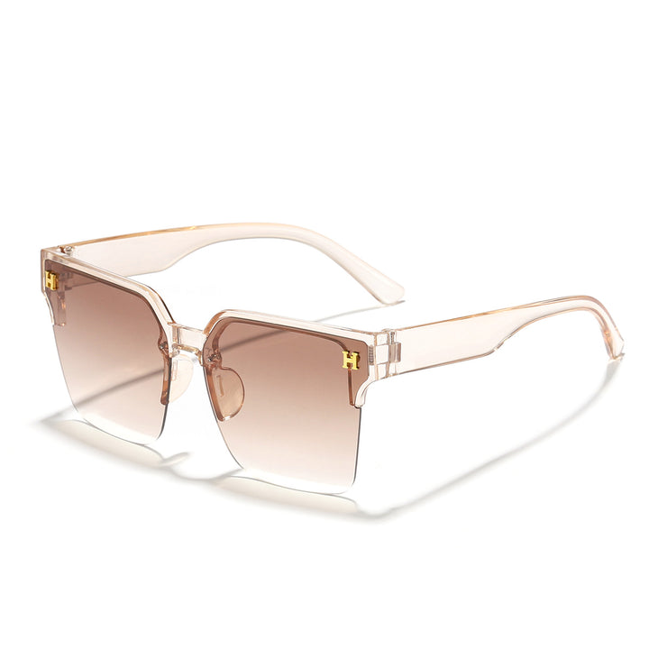 Dame moderne firkantet solbrille med transparent ramme Luvikno