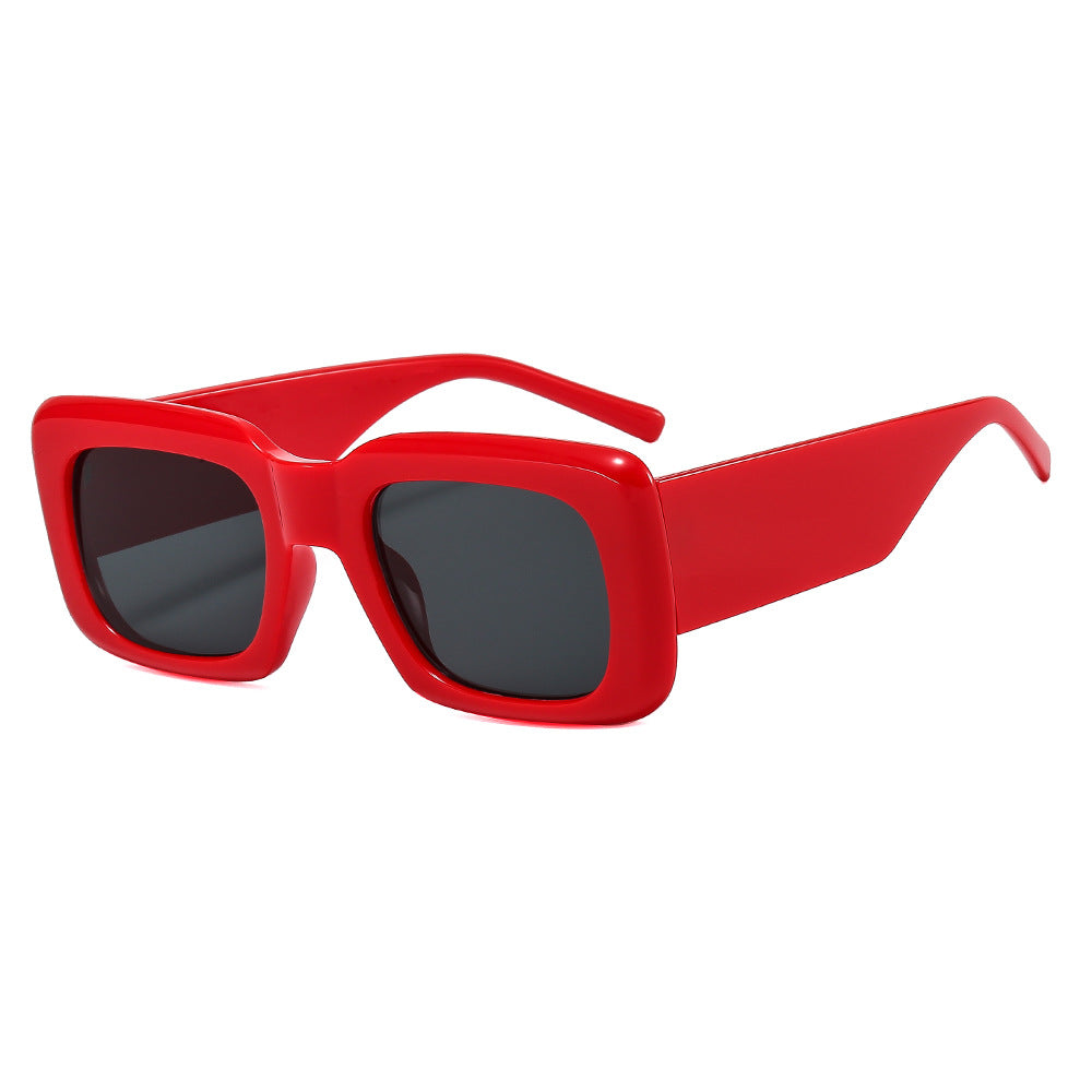 Dame oversized solbriller med kvadratisk ramme og transparent design Luvikno