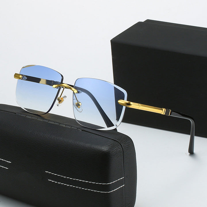 Dame kvadratisk solbrille med stilige plast- og metalldetaljer Luvikno