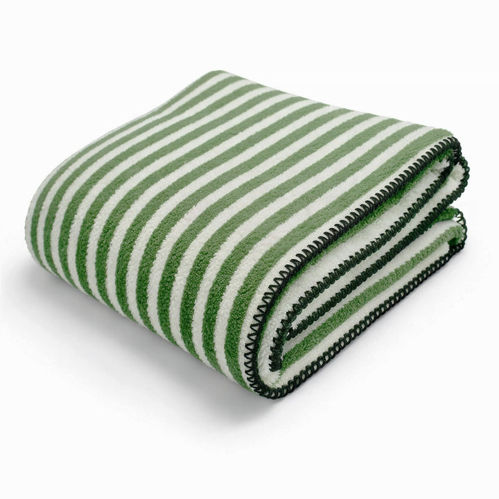 Dame varm komfortabel fleece-teppe med elegant stripe-struktur Luvikno