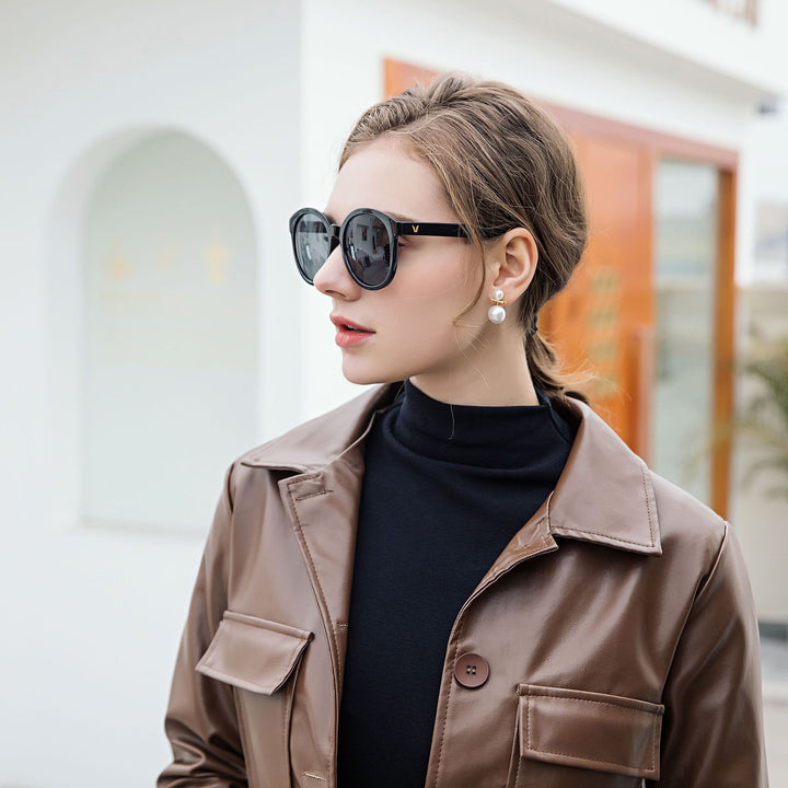 Dame Mote Solbriller i Cat-Eye Stil Luvikno