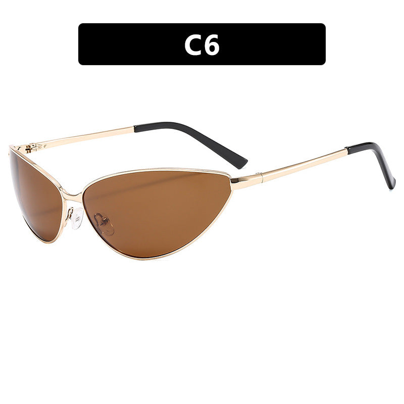 Damer Cat-Eye solbriller med moderne metallramme Luvikno