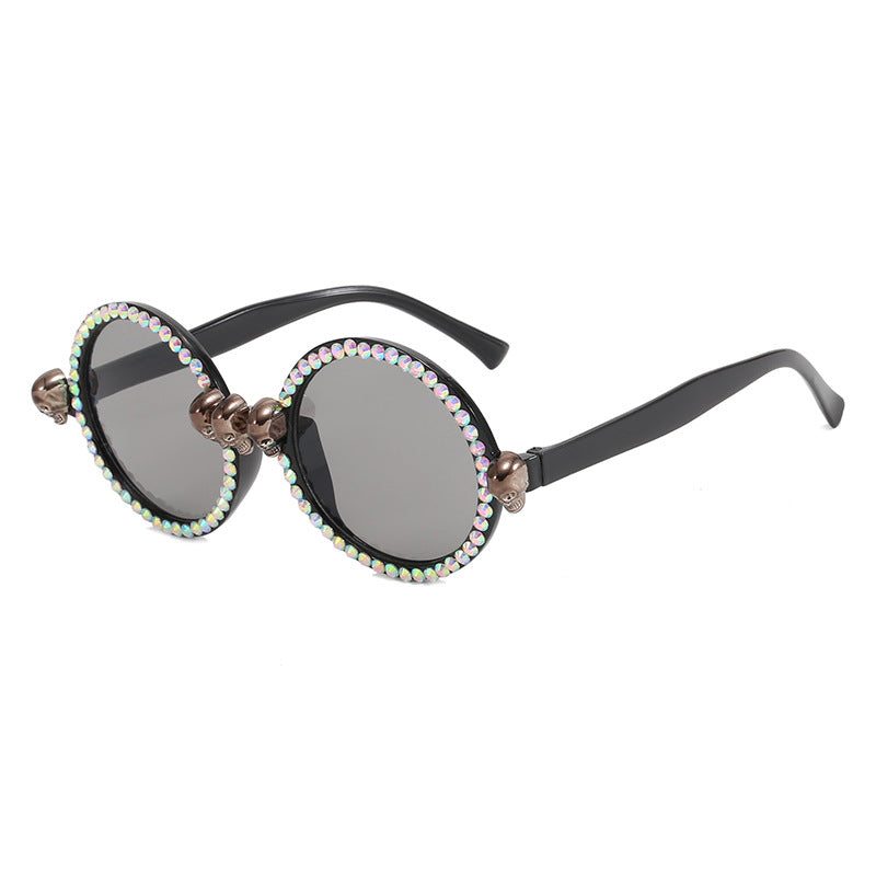 Dame Ekstravagant rund solbrille Luvikno