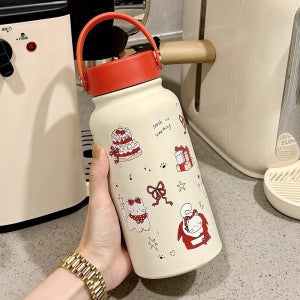Damen Isoliertrinkflasche mit kreativem Tierdesign und praktischem Klappverschluss Luvikno