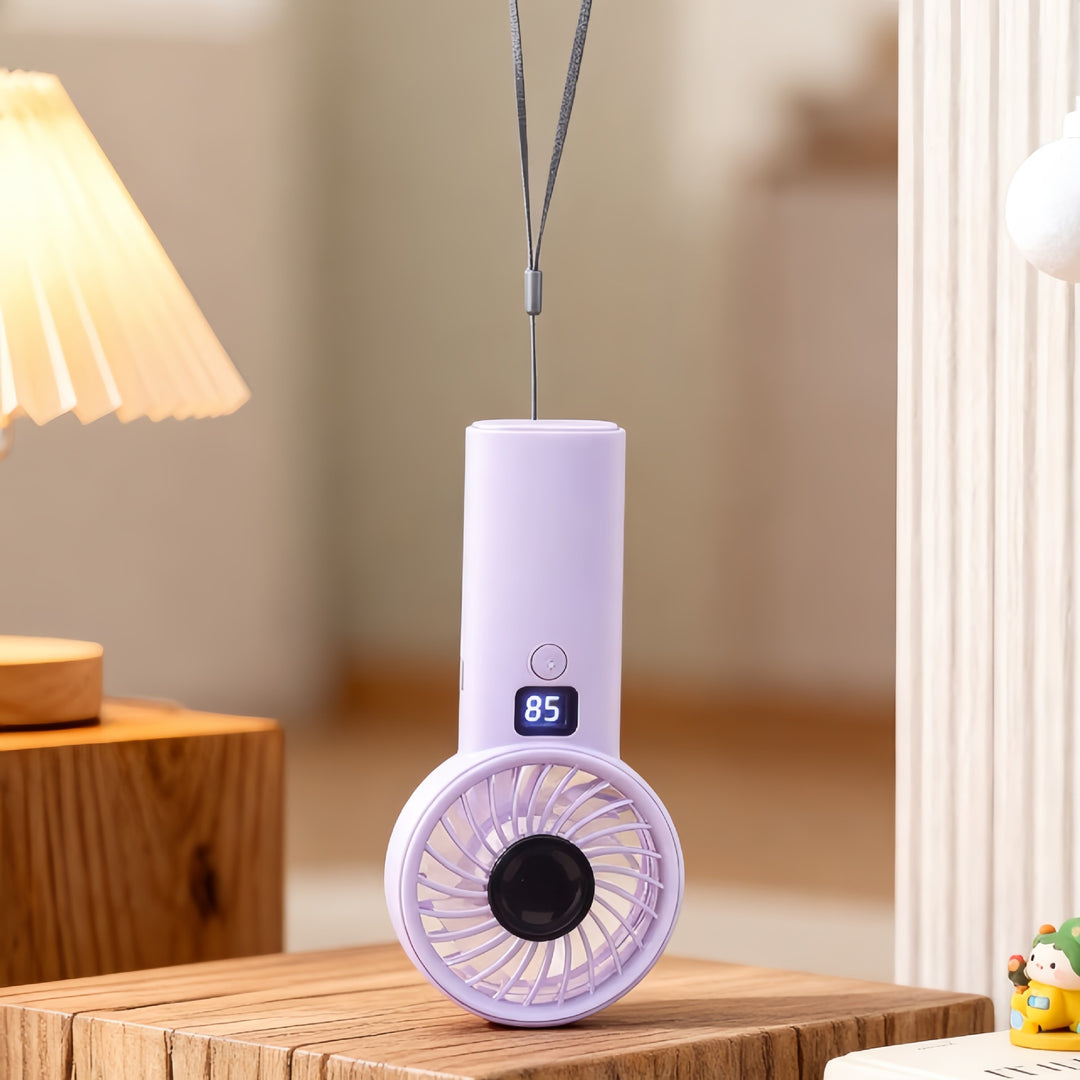 Dame Bærbar Håndvifte med LED-skjerm og lett design Luvikno