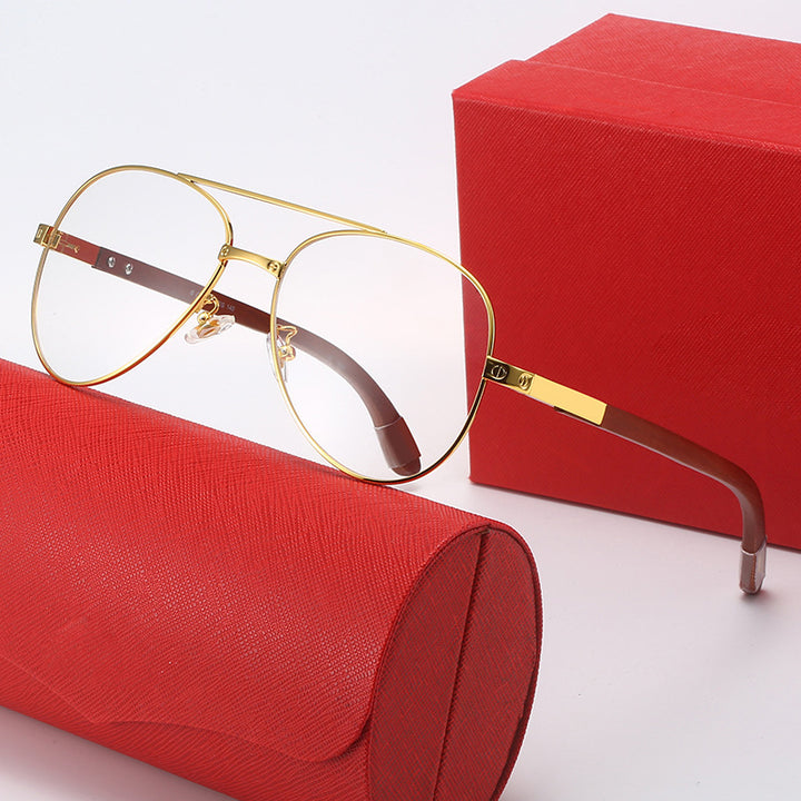 Dame elegant pilot solbrille med fin metallramme og UV-beskyttelse Luvikno