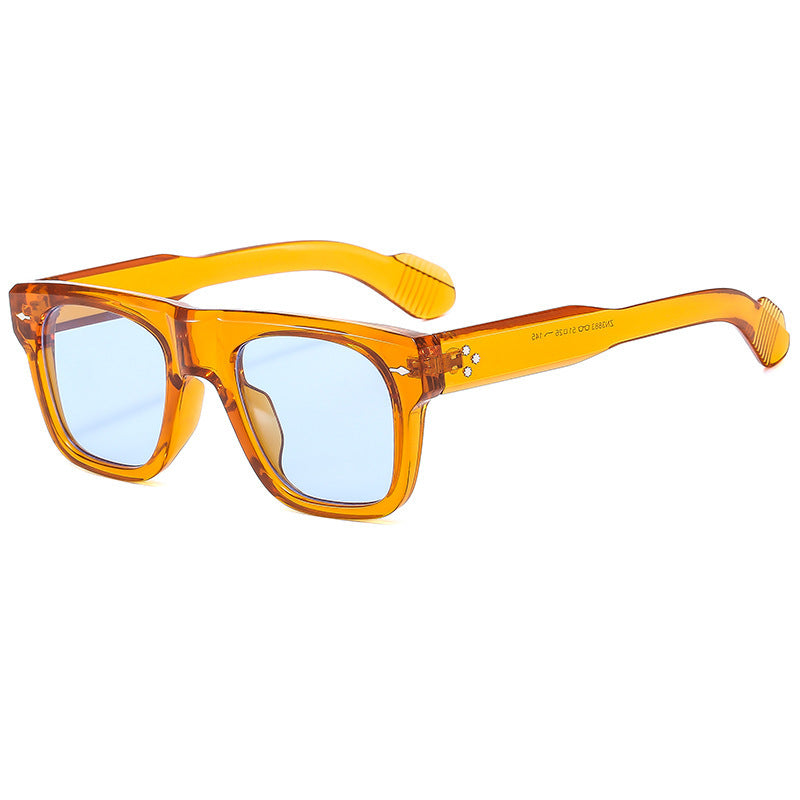 Dame solbrille i urbant stil med gule glass Luvikno