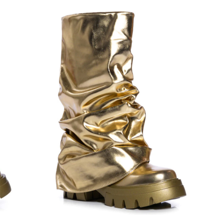Femme Slouchy Metallic Yli-polvi-saappaat Luvik