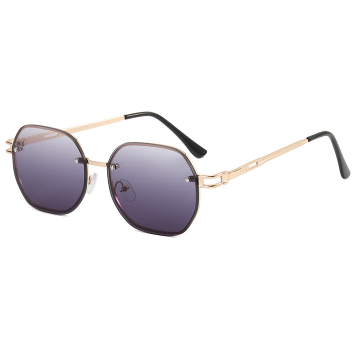 Dame Designer-solbrille i moderne åttekant-design Luvikno