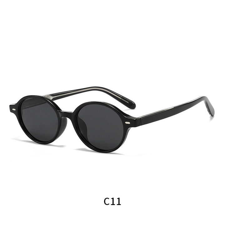Dames trendy ronde zonnebriller Luvikno