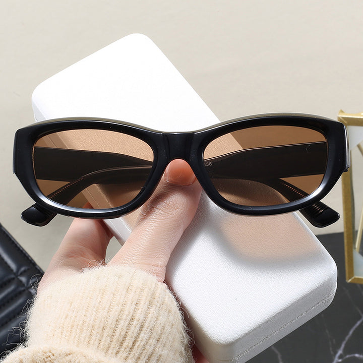 Dame moteriktig Cat-Eye solbrille med fleksibel ramme og UV-beskyttelse Luvikno