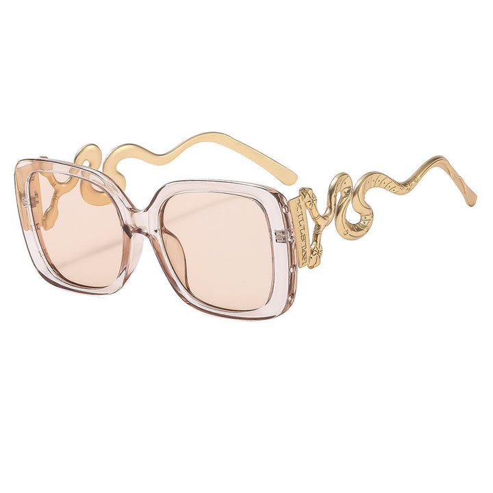 Dame ekstravagant designer solbrille med luksuriøs slangeramme Luvikno