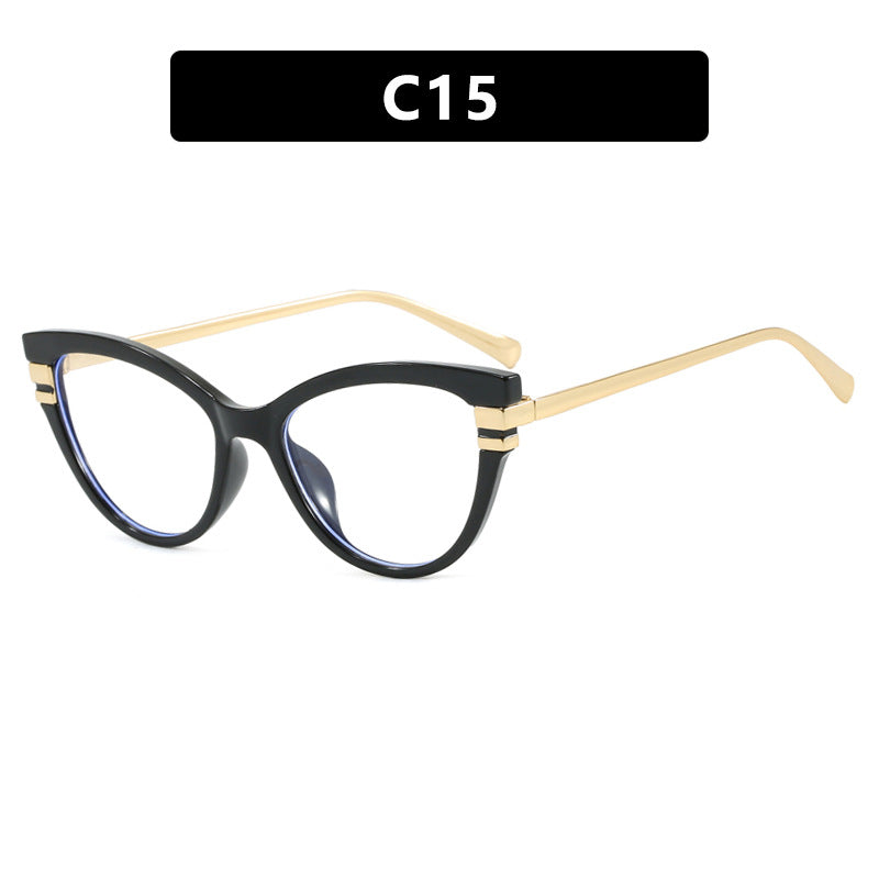 Damer Cat-Eye solbrille med elegante metallakenter Luvikno